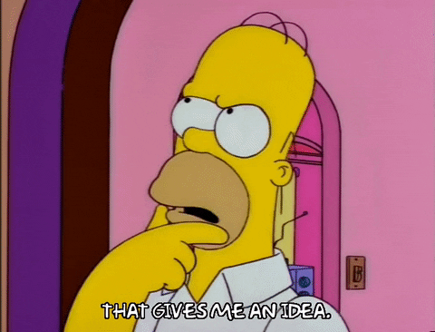 Homer Simpson having an idea